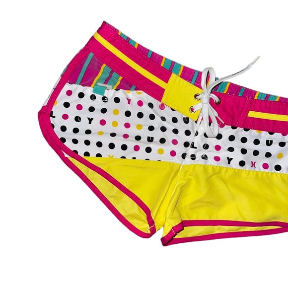 Hurley Retro Color Block Board Shorts Juniors 3 Swimwear Beach Booty Bootie - Picture 2 of 7